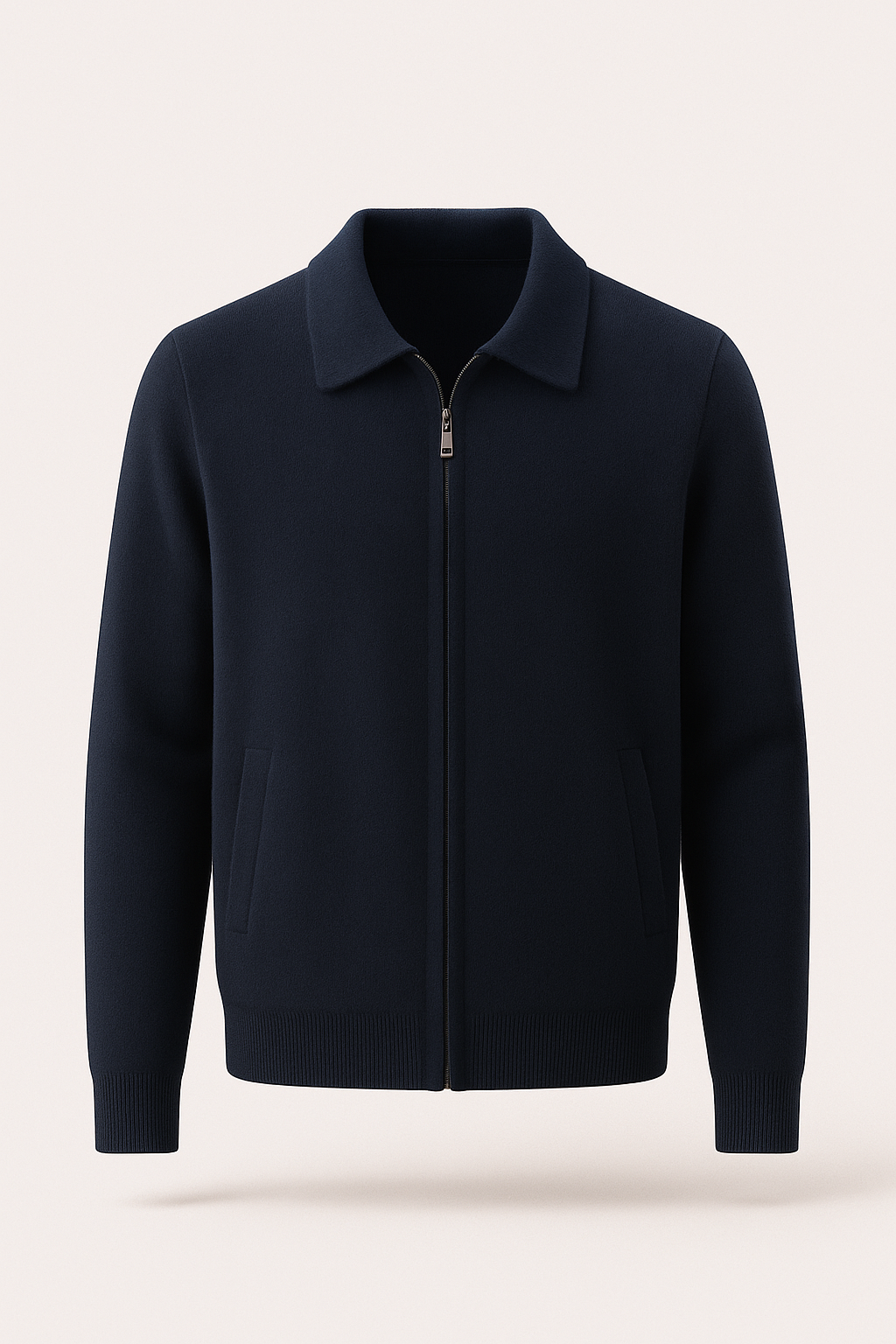 Carvelli Merino Zip Sweater Navy