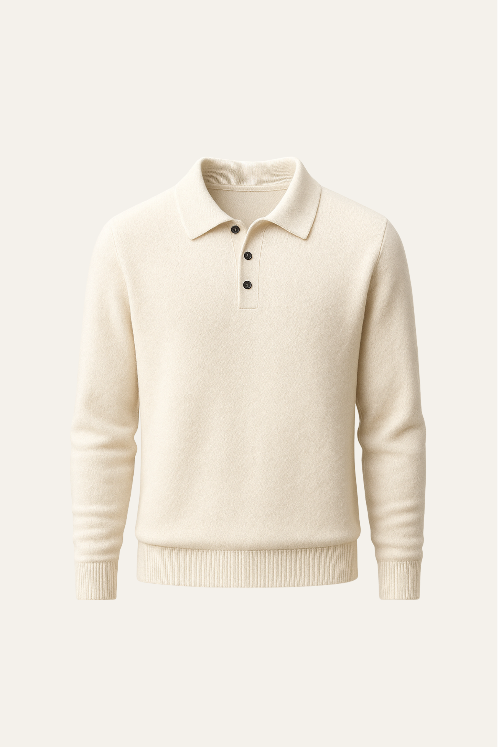 Alessandro Merino Polo Sweater Beige