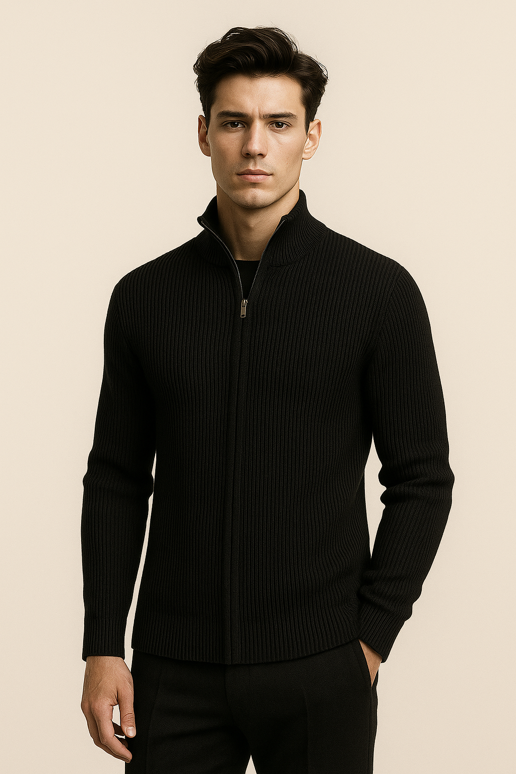 Roma Cashmere Cardigan Black