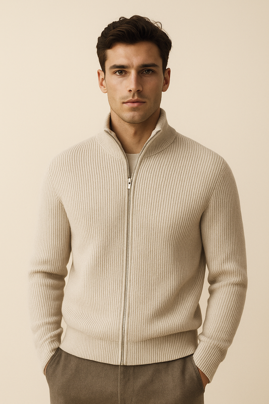 Roma Cashmere Cardigan Beige