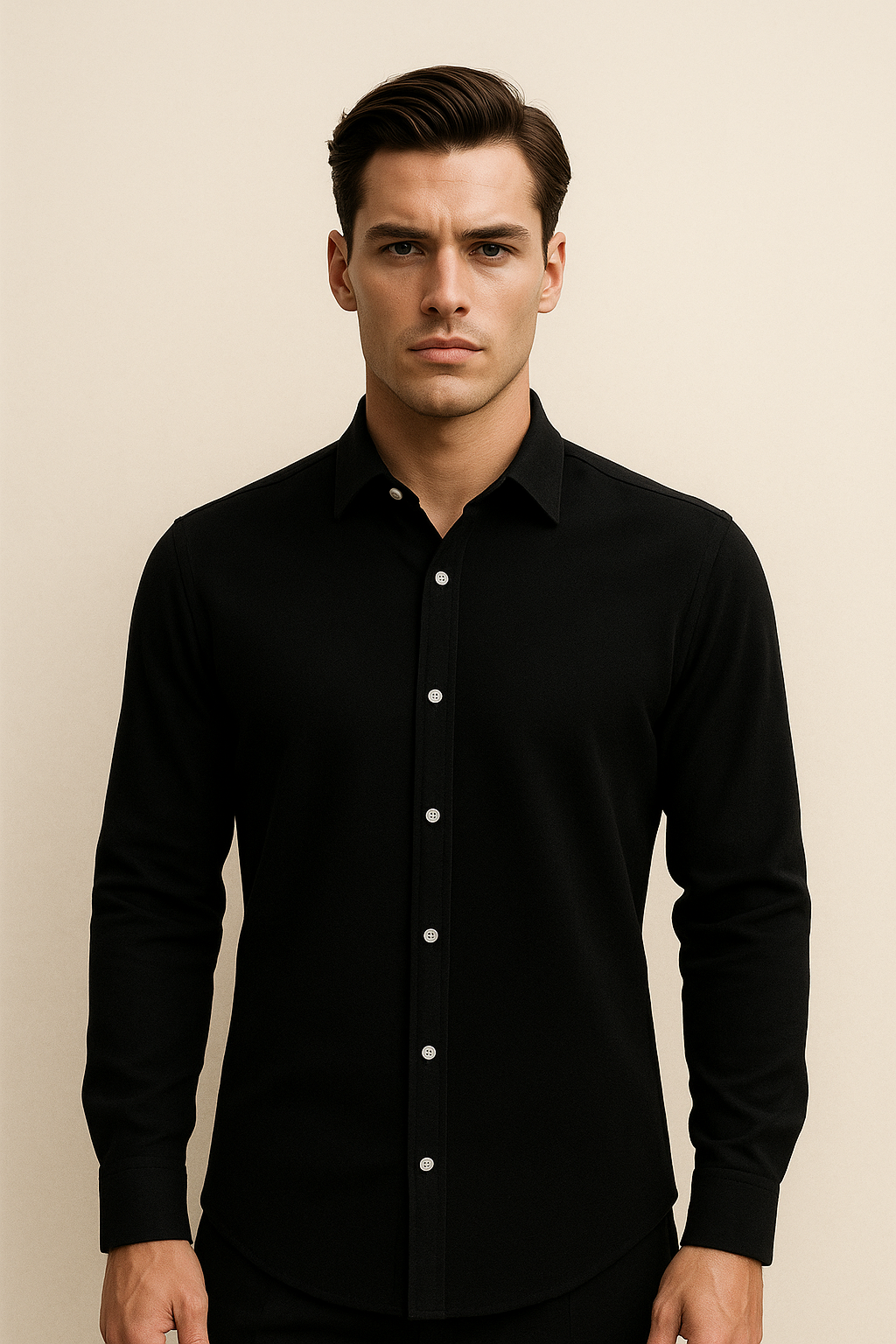 Firenze Cotton Shirt Black