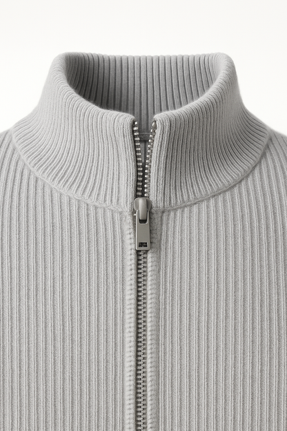 Roma Cashmere Cardigan Grey