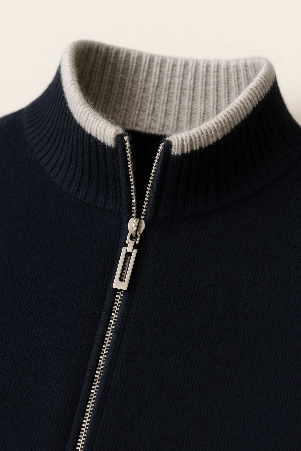Terenzo Zip Cardigan Navy