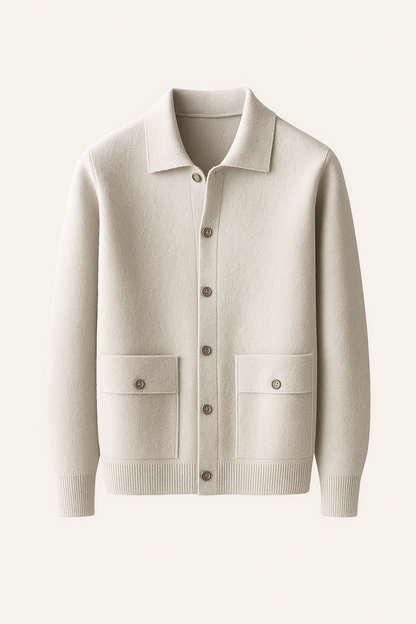 Lorenzo Cashmere Cardigan Ivory