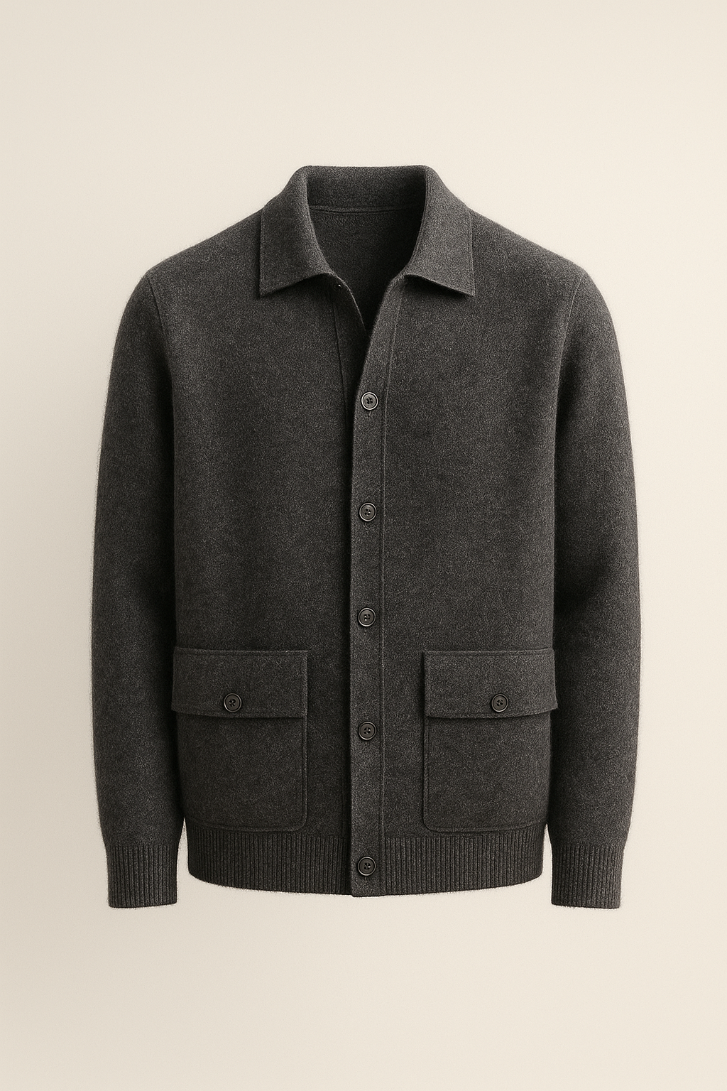 Lorenzo Cashmere Cardigan Dark Grey