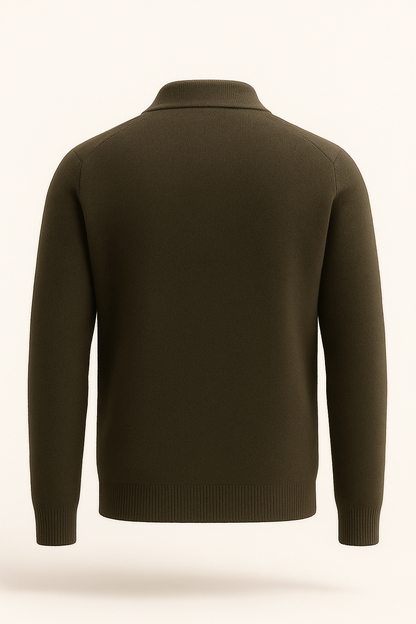 Lorenzo Cashmere Cardigan Olive Green