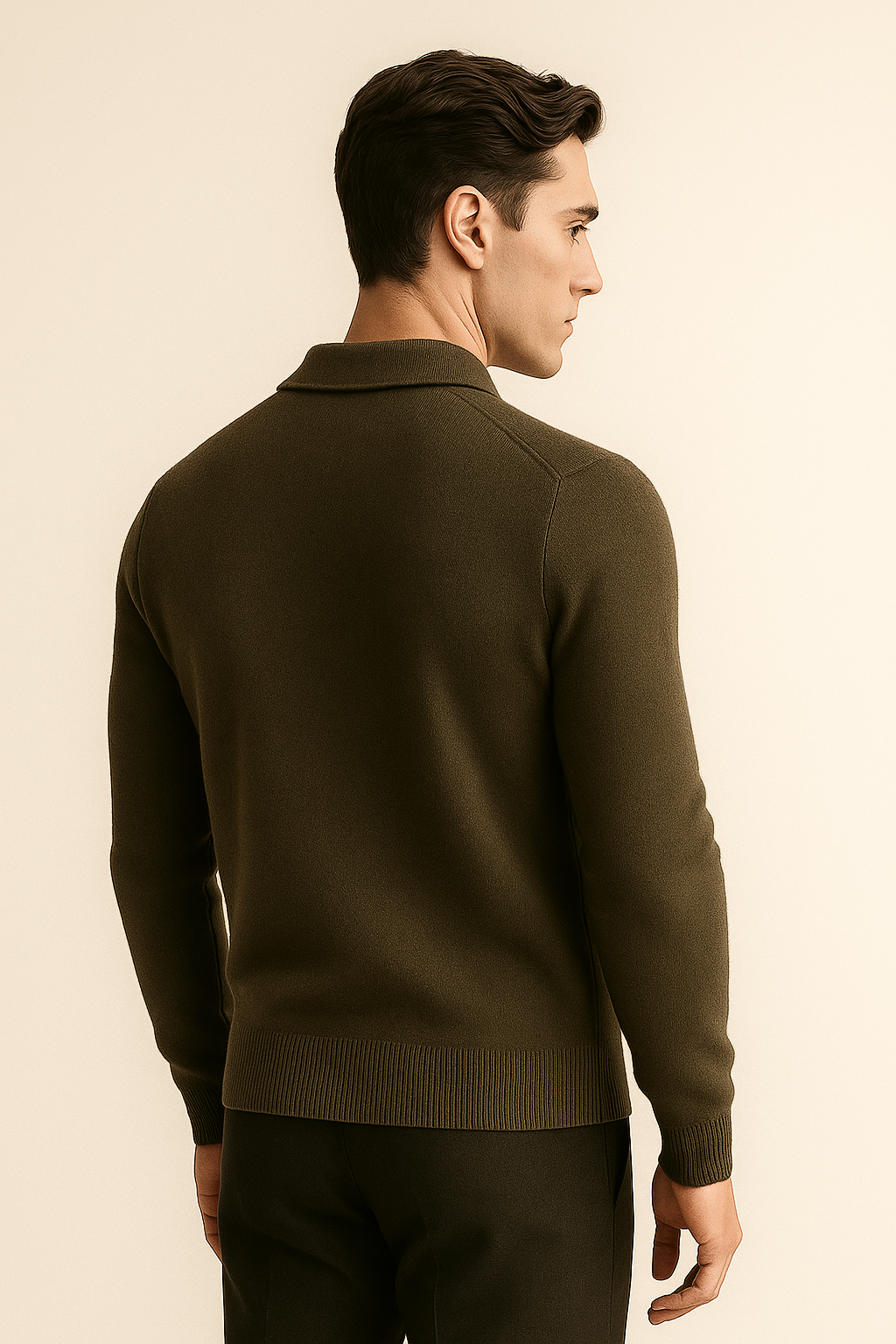 Lorenzo Cashmere Cardigan Olive Green