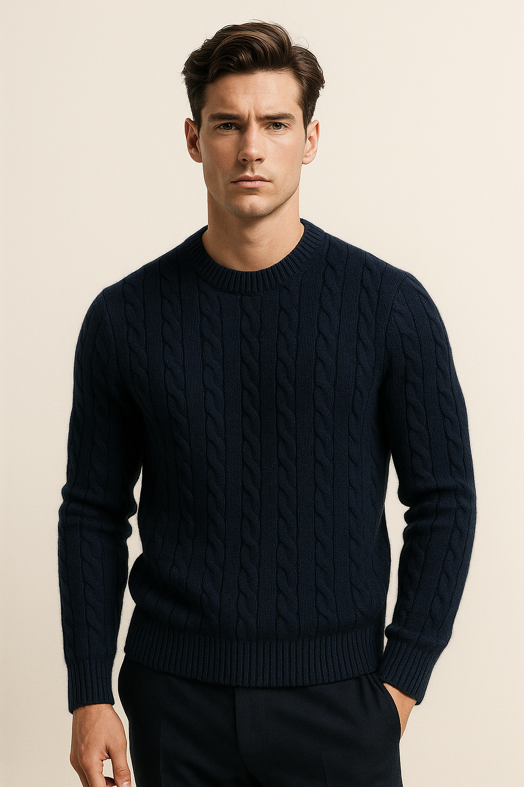Soreno Cashmere Knit Navy