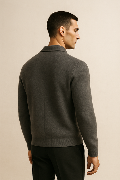 Valero Cashmere Cardigan Graphite