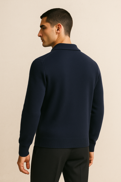 Valero Cashmere Cardigan Navy