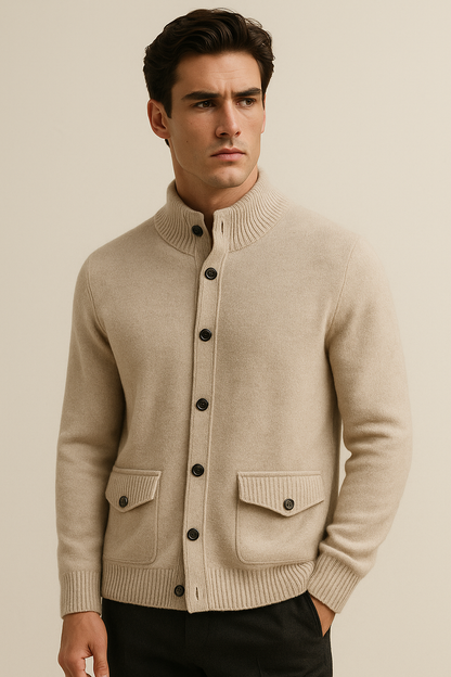 Giotto Cashmere Cardigan Sand