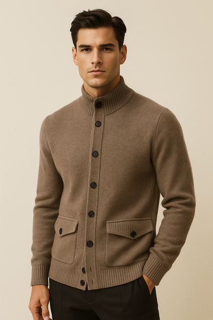Giotto Cashmere Cardigan Mocha