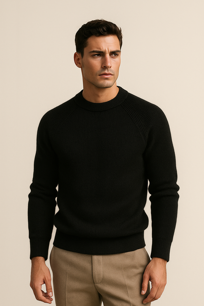 Ravello Wool Crewneck Black