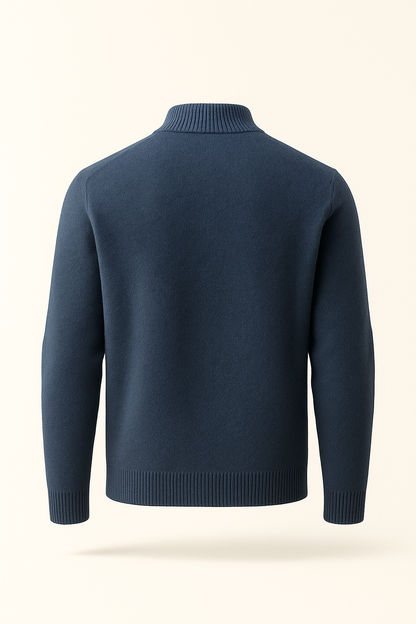 Lorenzi Cashmere Cardigan Blue