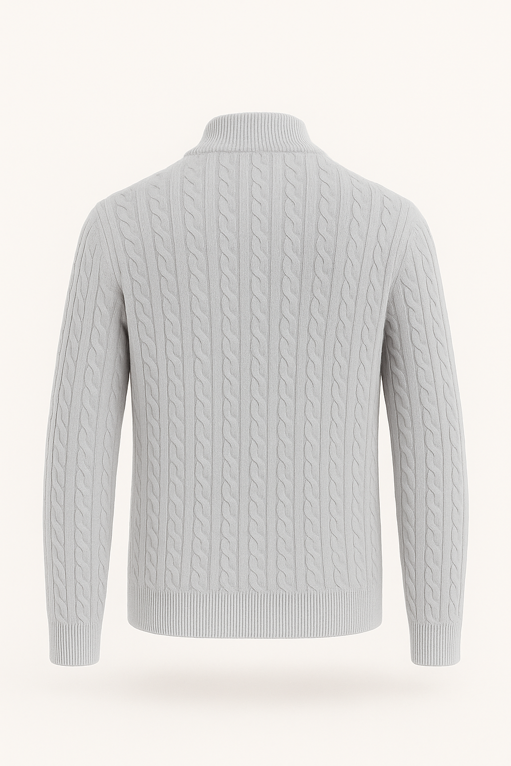 Lerano Cashmere Half-Zip Knit Grey