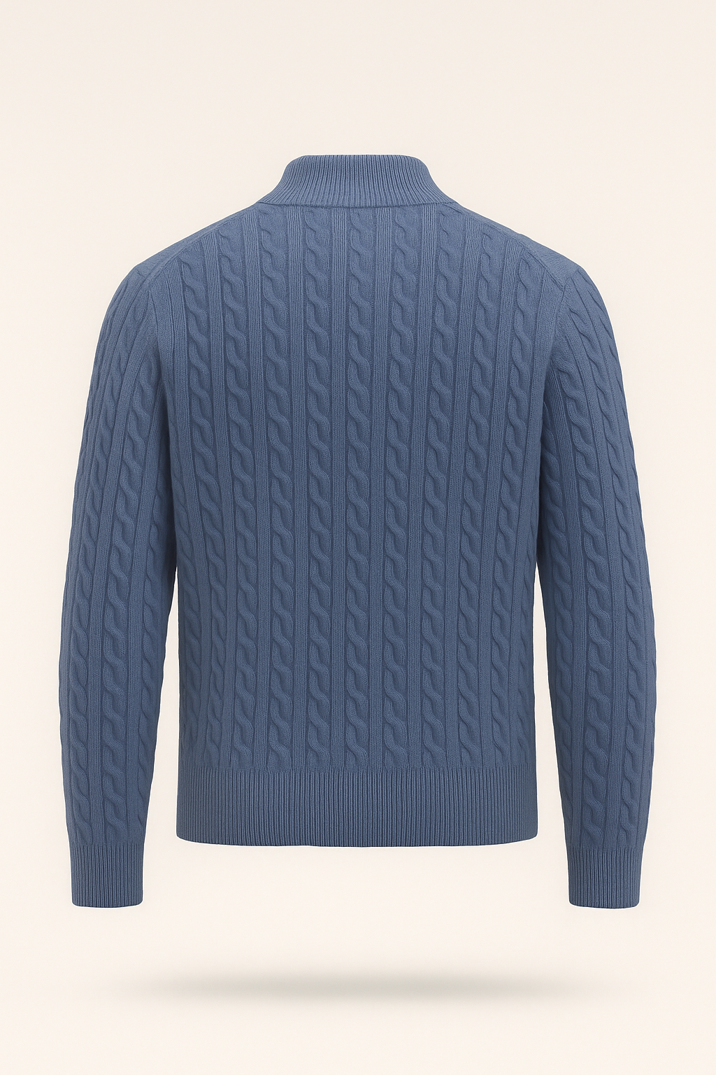 Lerano Cashmere Half-Zip Knit Blue