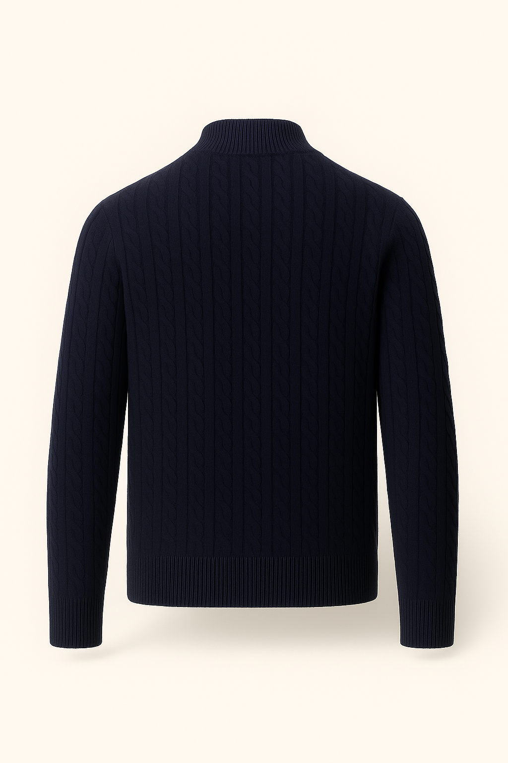 Lerano Cashmere Half-Zip Knit Navy