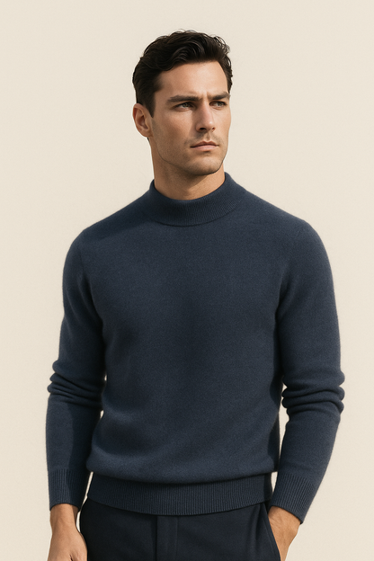 Marenzo Cashmere Crewneck Blue
