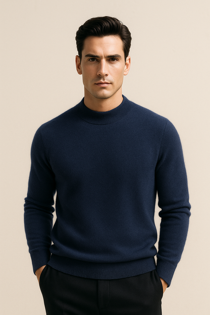Marenzo Cashmere Crewneck Navy