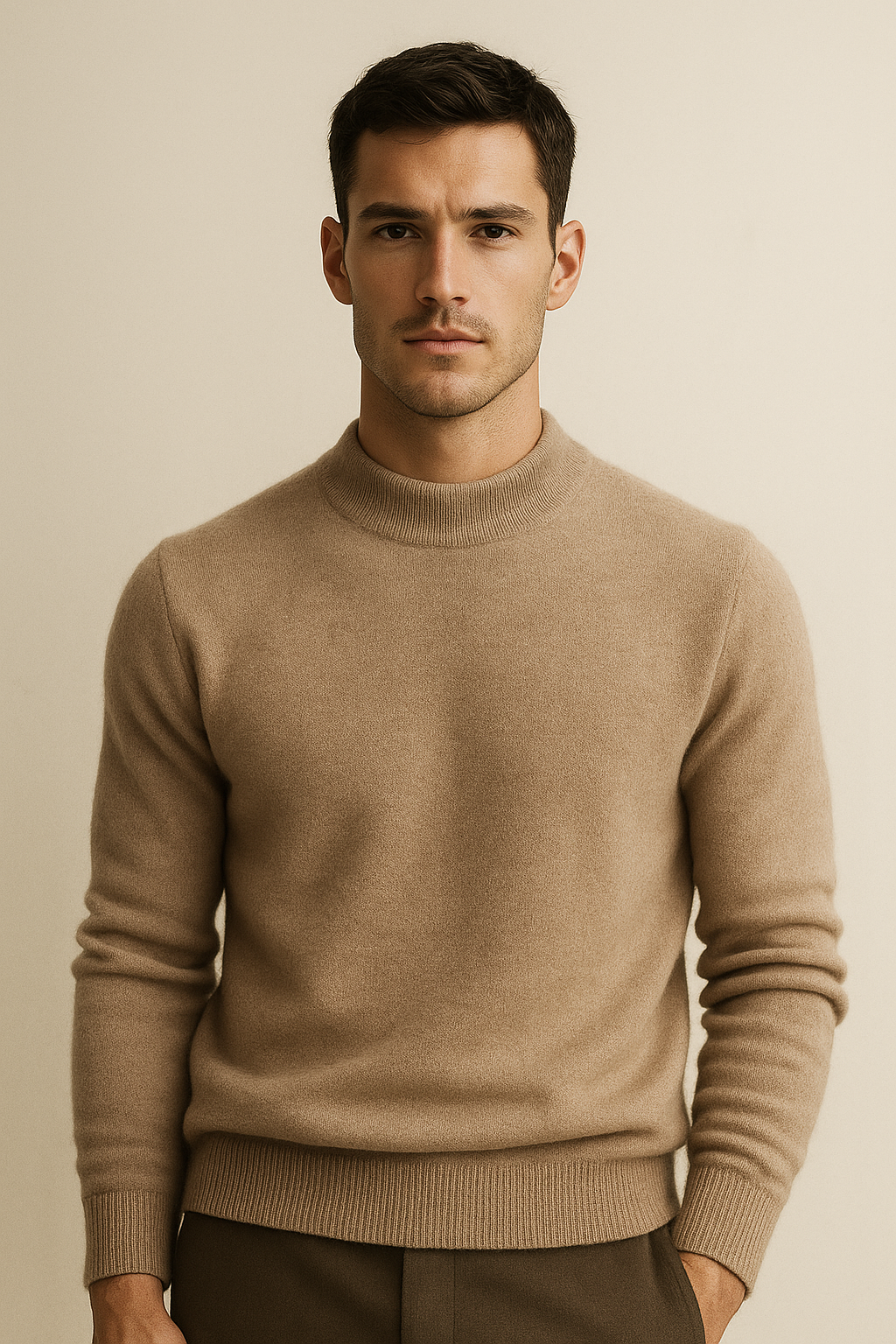 Marenzo Cashmere Crewneck Light Brown