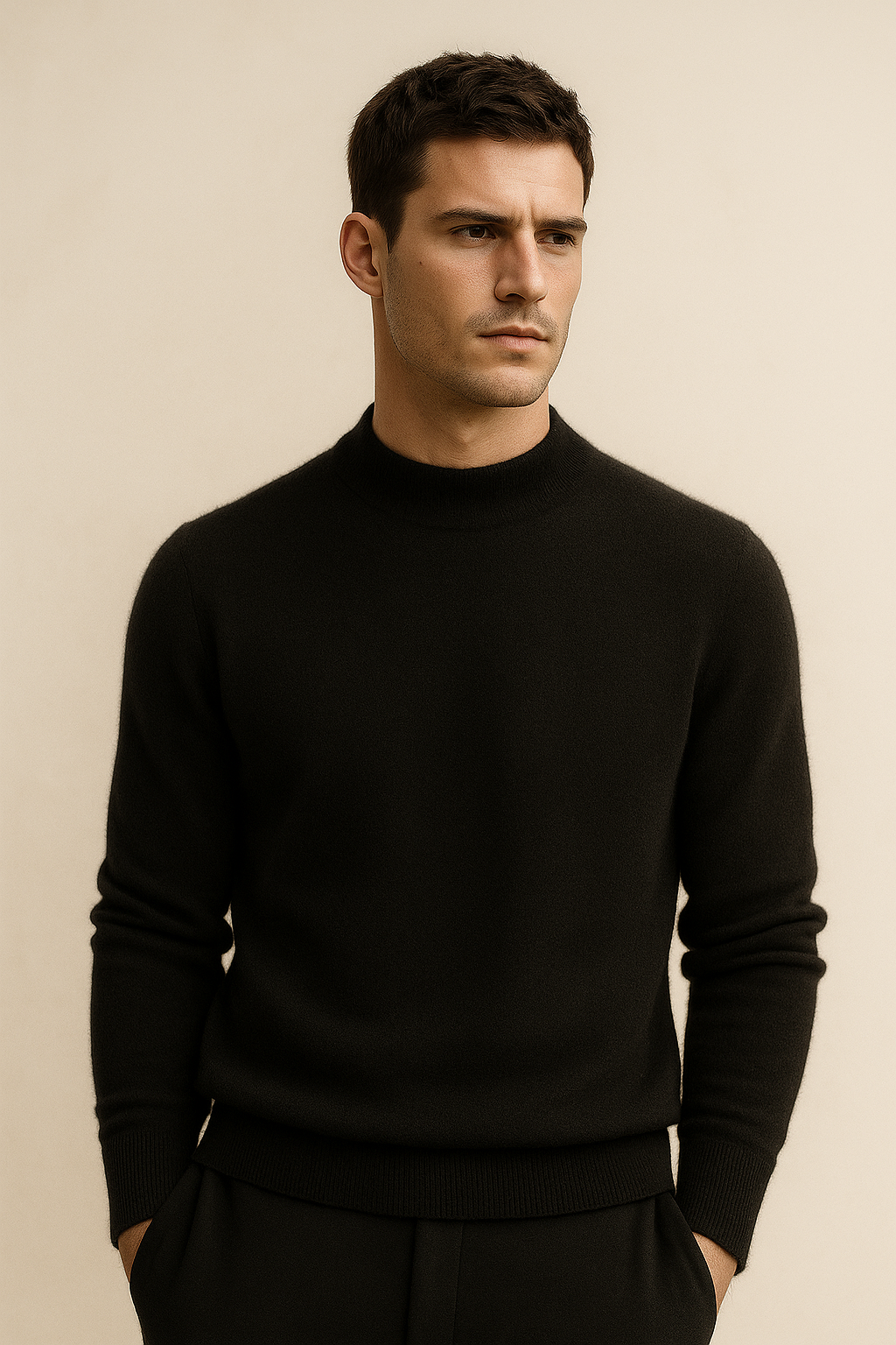Marenzo Cashmere Crewneck Black