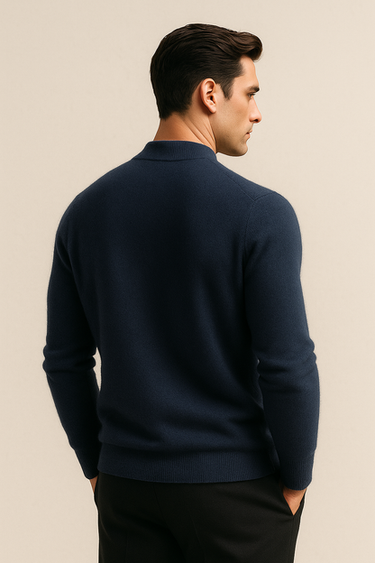 Marenzo Cashmere Crewneck Navy