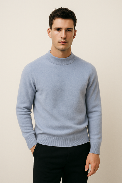 Marenzo Cashmere Crewneck Light Blue