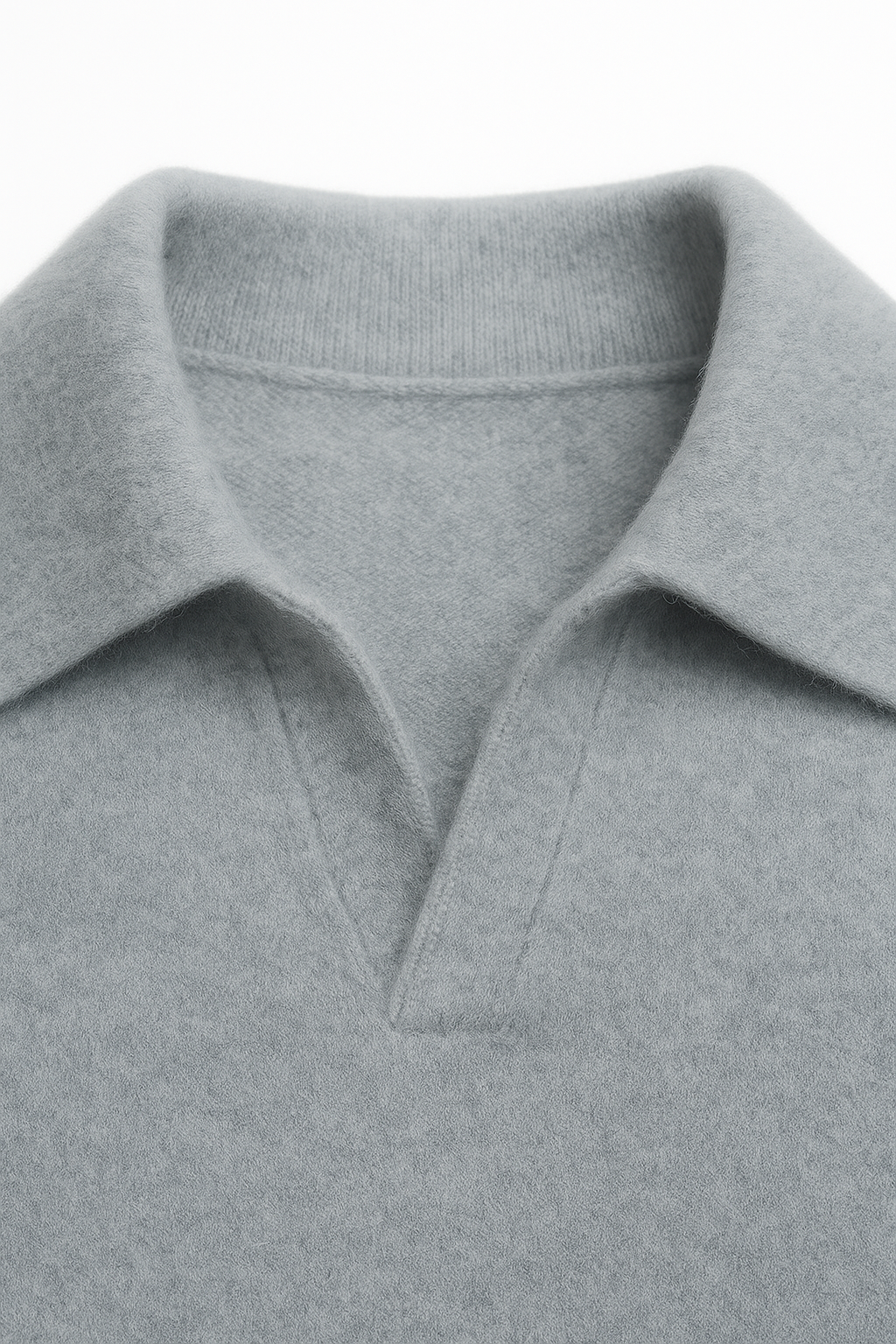 Marencio Cashmere Polo Knit Light Blue