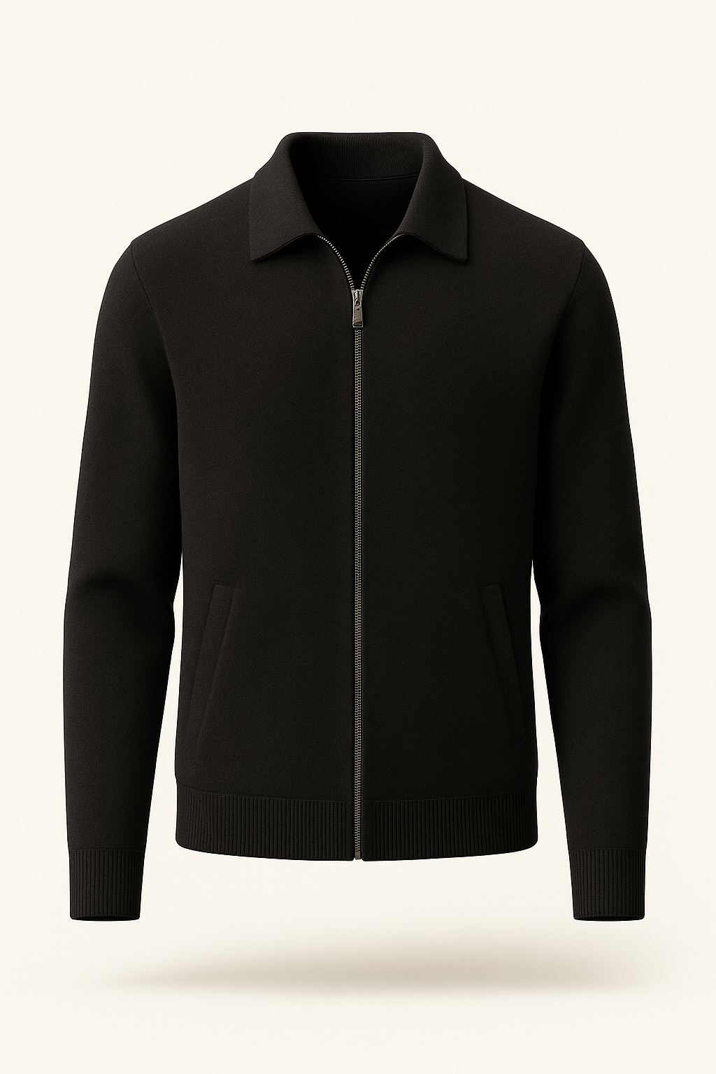 Carvelli Merino Zip Sweater Black