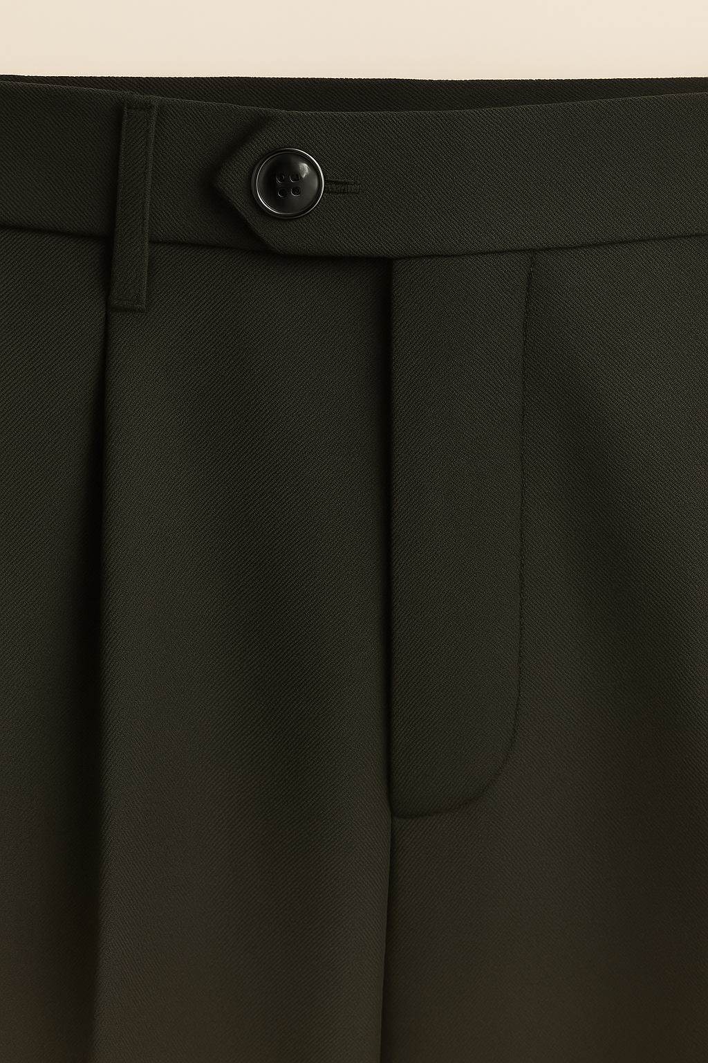 Valenti Gabardine Cotton Pantalon Black