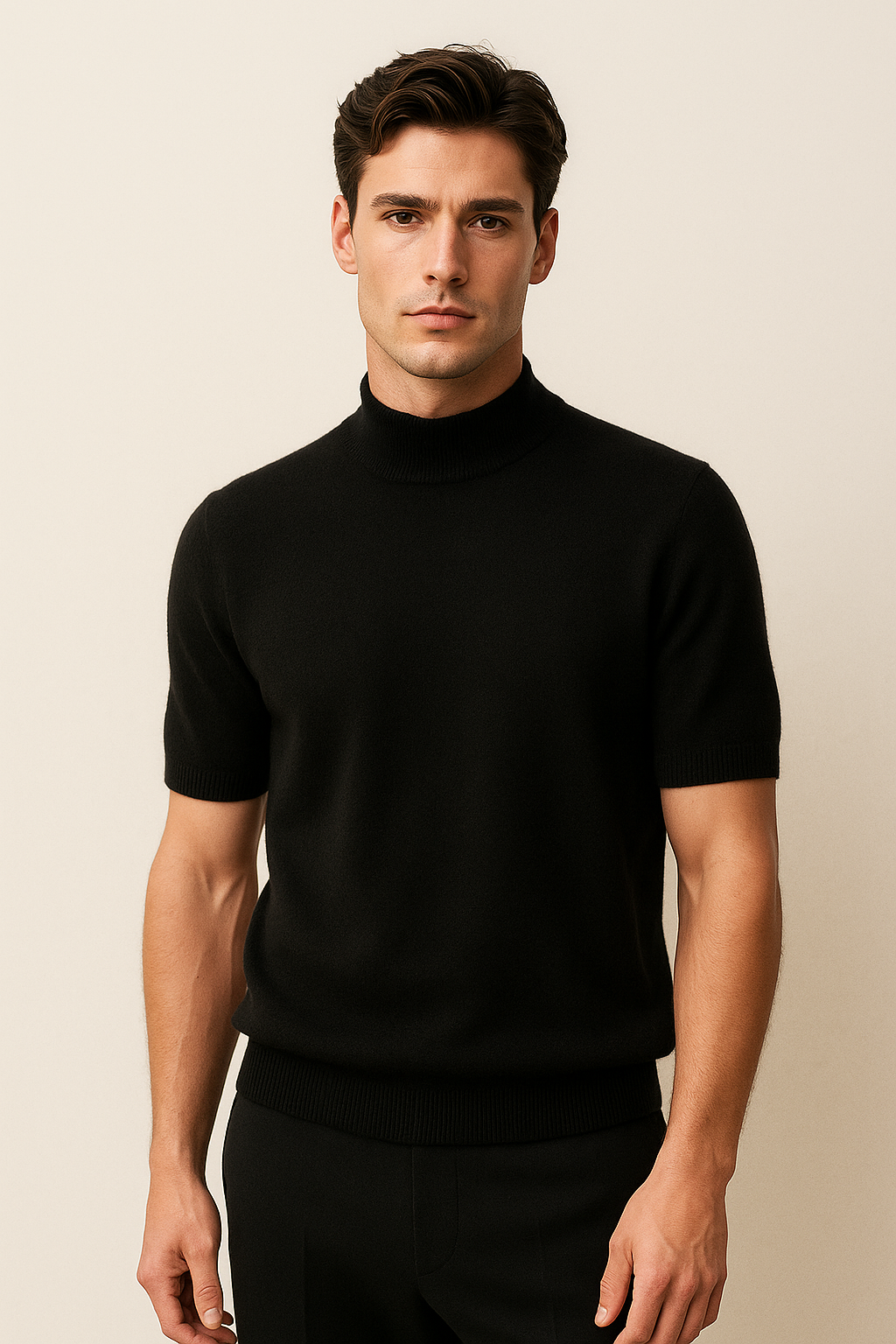 Lucerio Cashmere T-Shirt Black