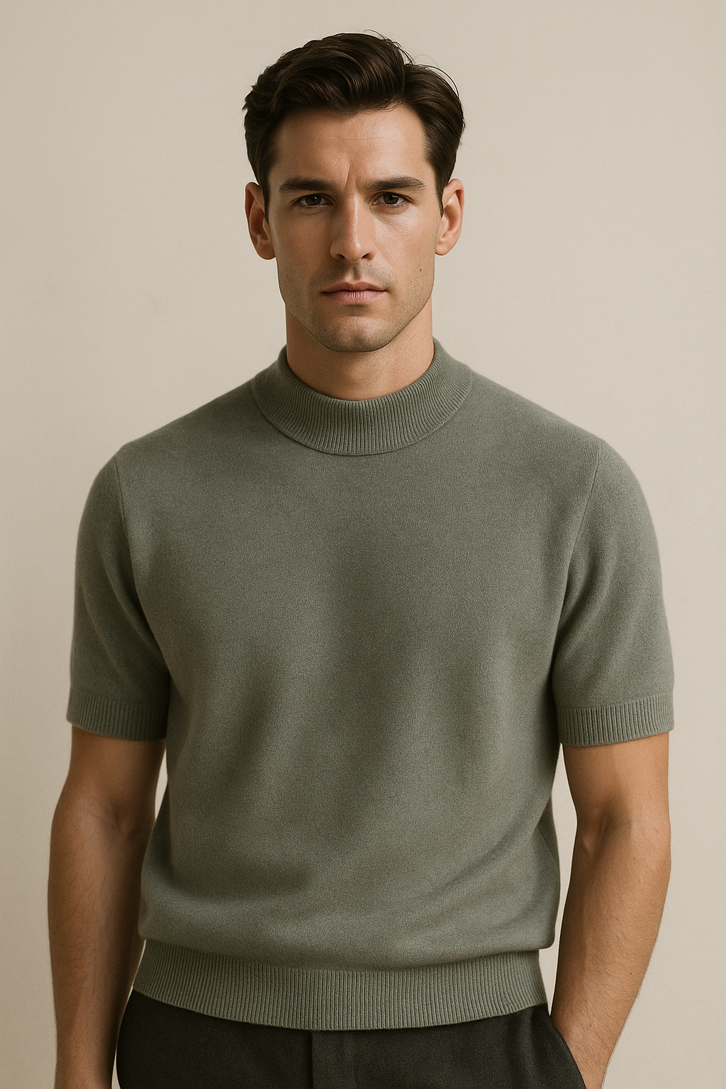 Lucerio Cashmere T-Shirt Stone Green