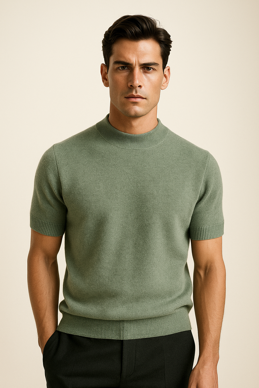 Lucerio Cashmere T-Shirt Sage Green