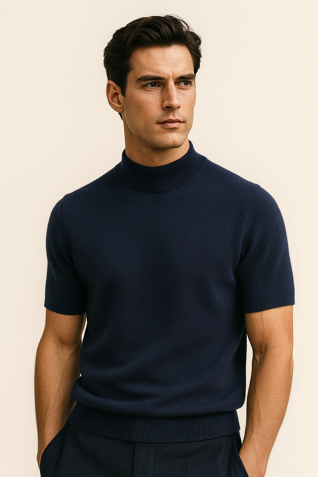 Lucerio Cashmere T-Shirt Navy