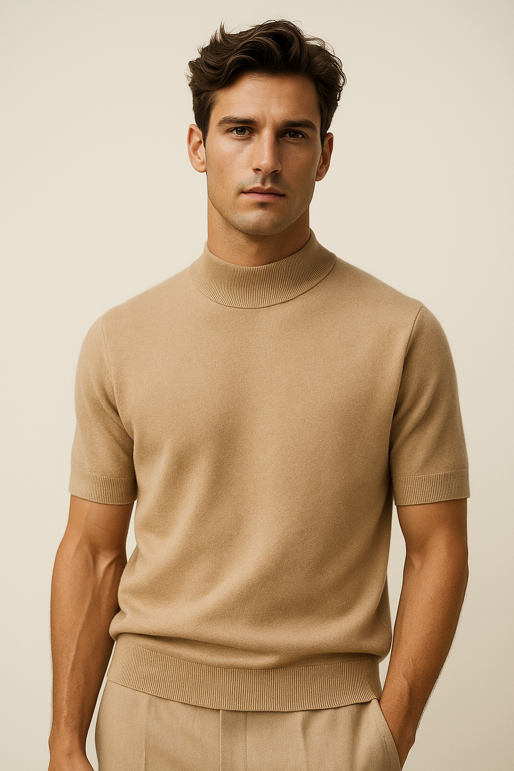 Lucerio Cashmere T-Shirt Beige