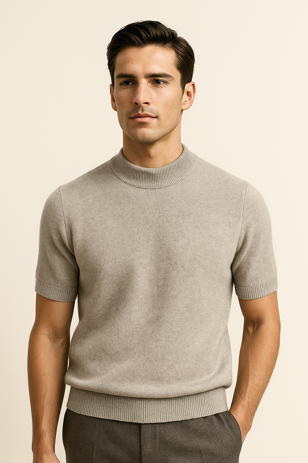 Lucerio Cashmere T-Shirt Grey