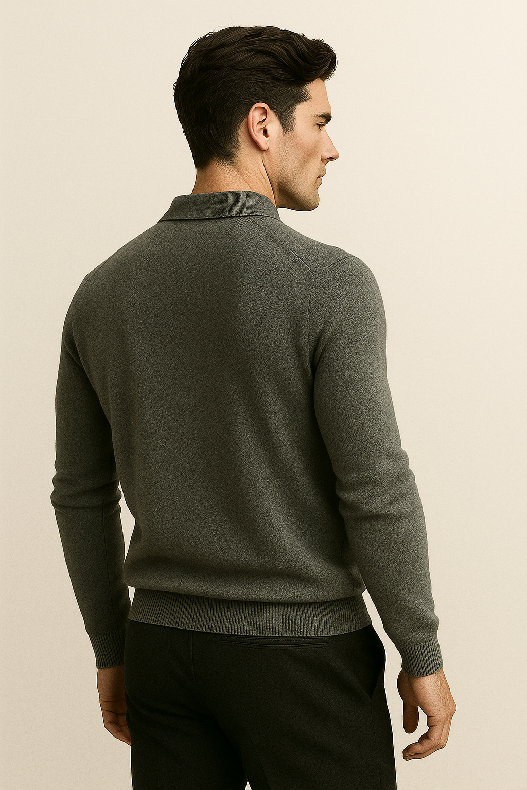 Alessandro Merino Polo Sweater Mist Green