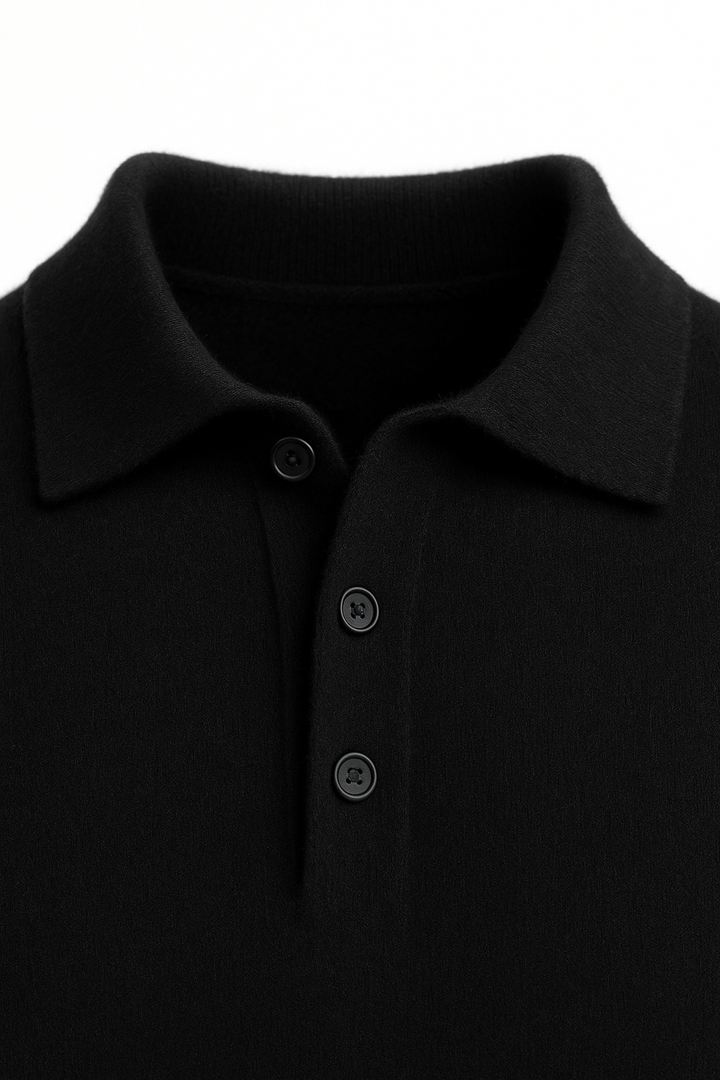Alessandro Merino Polo Sweater Black