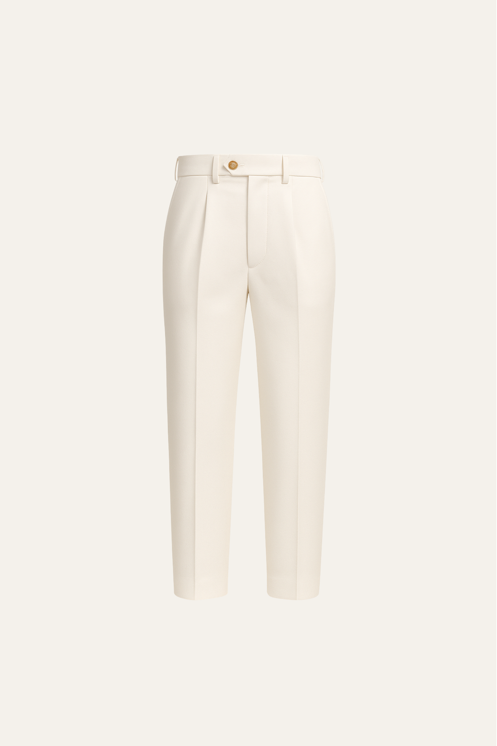 Valenti Gabardine Cotton Pantalon Ivory