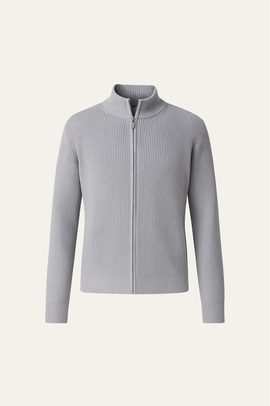 Roma Cashmere Cardigan Grey