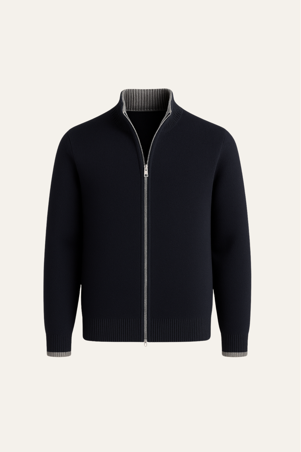 Terenzo Zip Cardigan Navy