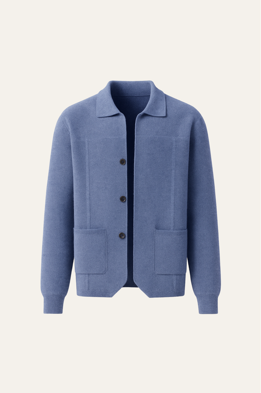 Valero Cashmere Cardigan Blue