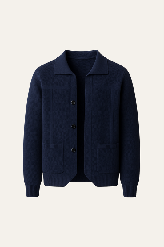 Valero Cashmere Cardigan Navy