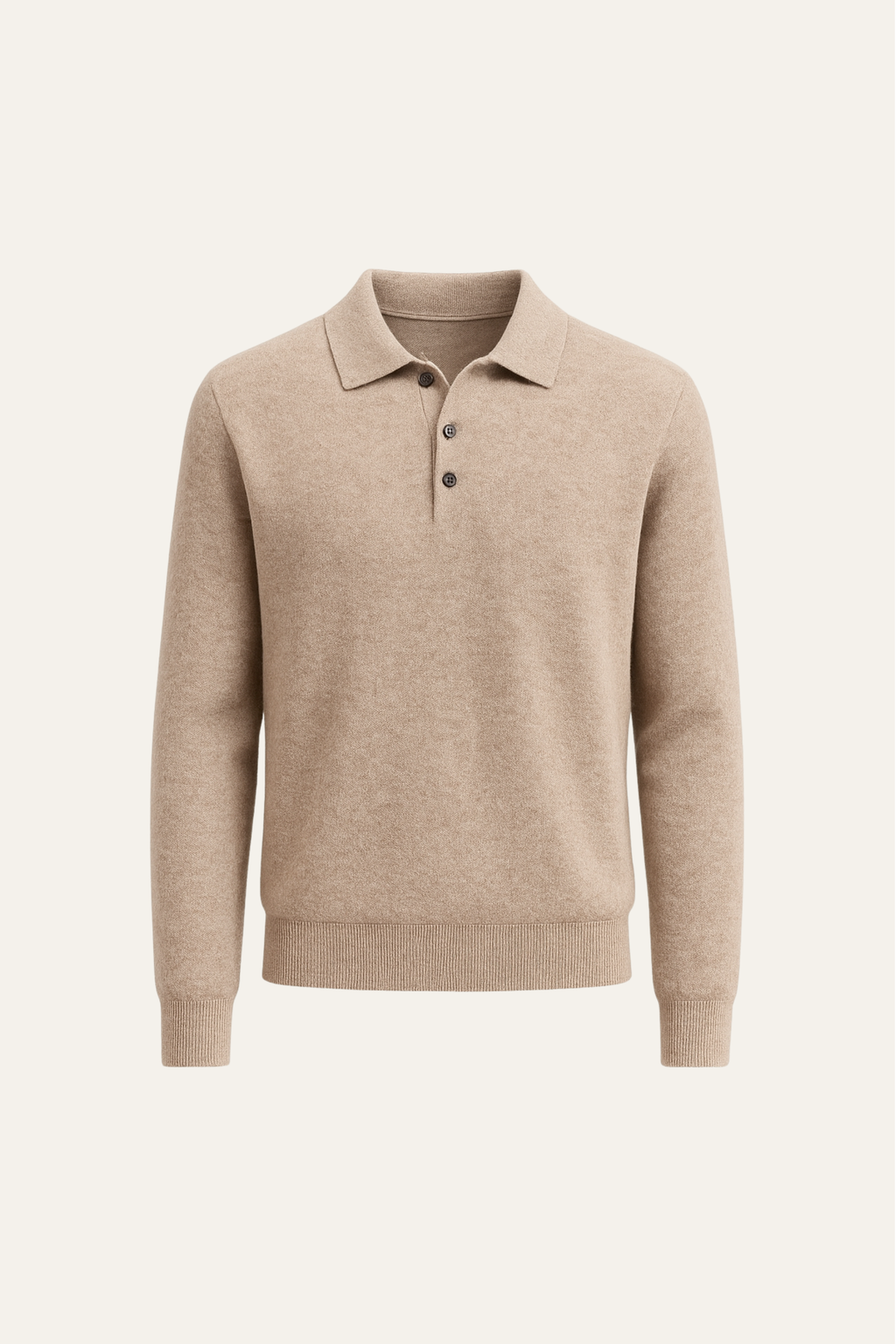 Alessandro Merino Polo Sweater Taupe