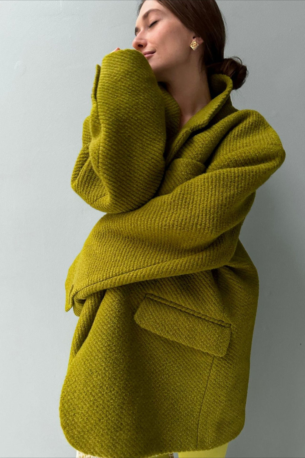 Loose Wool Blazer Warm Versatile Coat