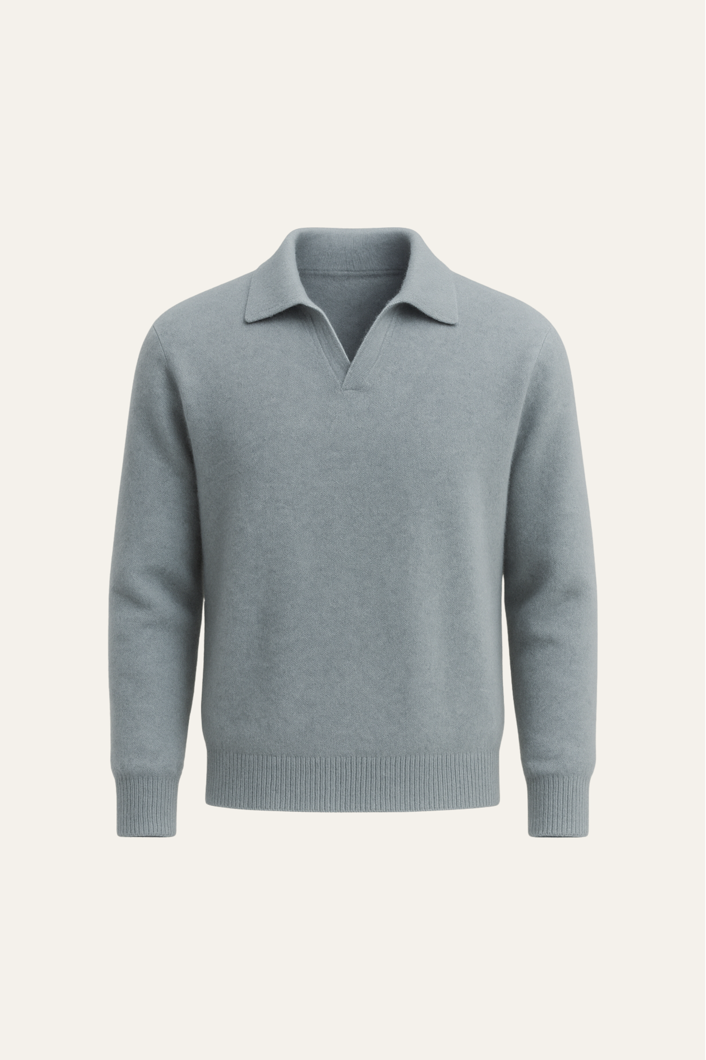 Marencio Cashmere Polo Knit Light Blue