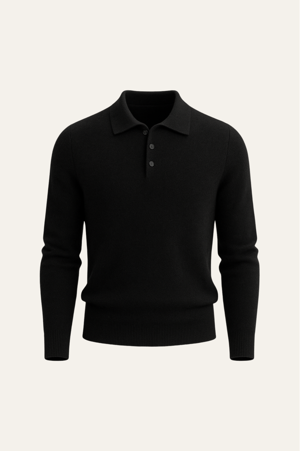 Alessandro Merino Polo Sweater Black
