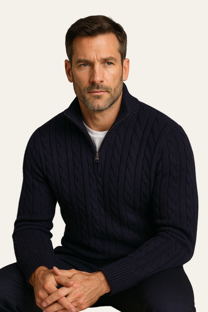 Medici Cable Knit Navy