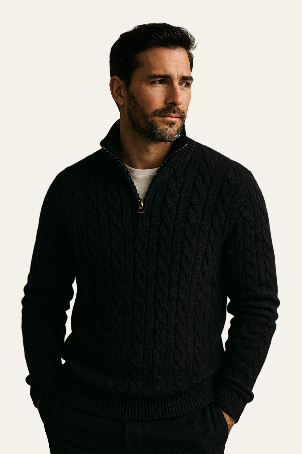 Medici Cable Knit Black