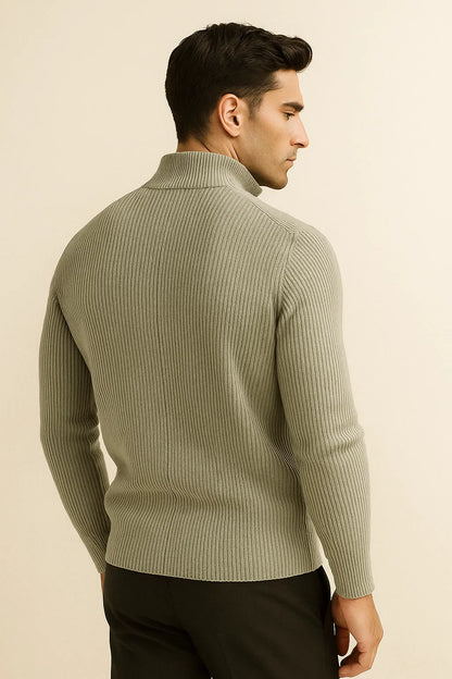 Roma Cashmere Cardigan Grey Green